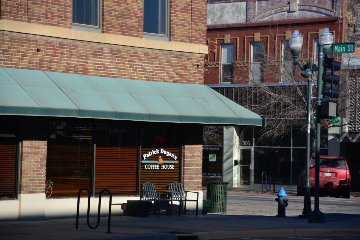 Patrick Dugan's coffee house is located on the corner of Main Street and Chestnut. They are open Monday through Saturday from 7 a.m. - 5:30 p.m.